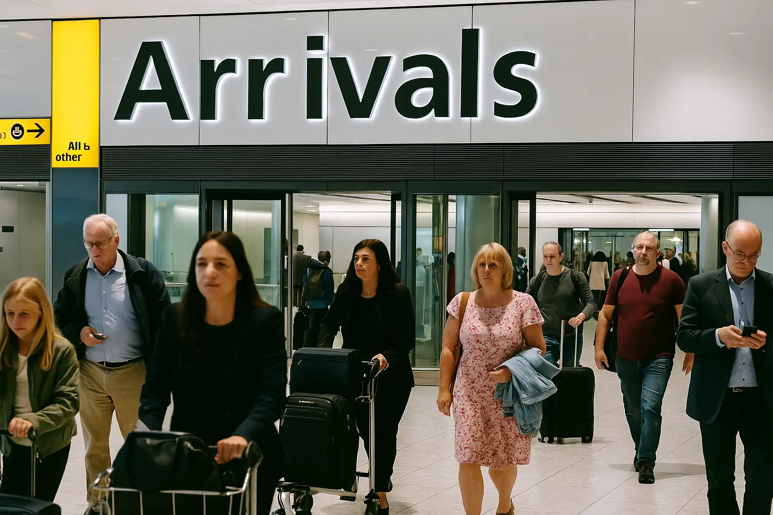 international arrivals at Heathrow